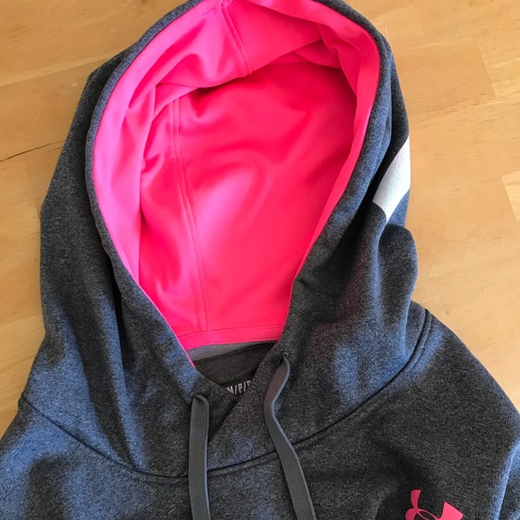 Under Armour Grey (power in pink) Hoody Size Small - Picture 6 of 12